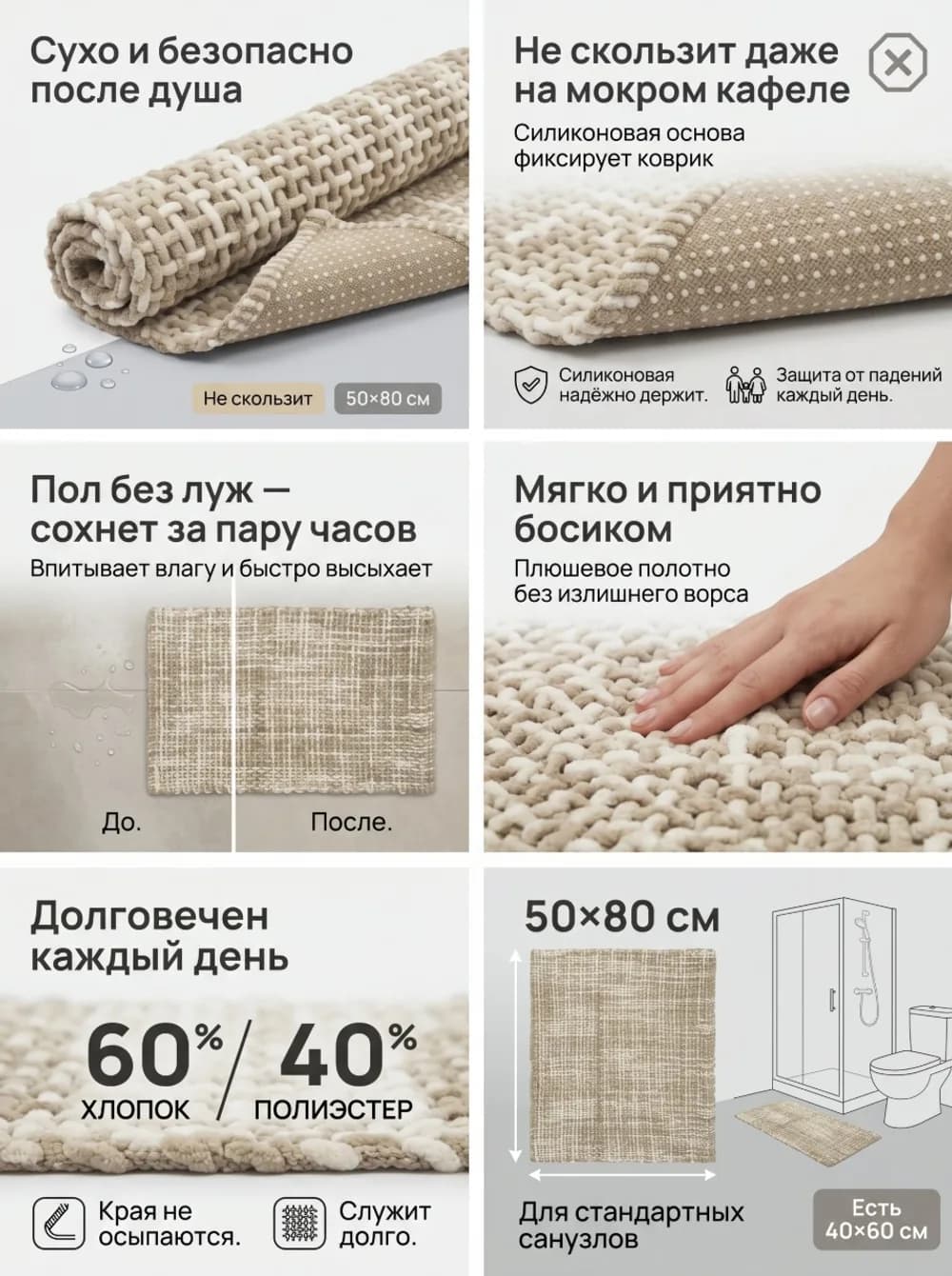 Пример карточки — коврик для ванной